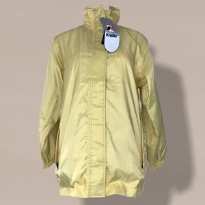 K-WAY Waterproof In-Bag Windbreaker Yellow XS |NWT